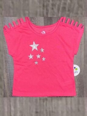 💞 New Baby & Toddler Girl Size 12 Months Glitter Star Active Top